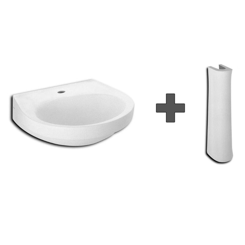 kit lavatório com coluna de chão parati logasa branco (mp)