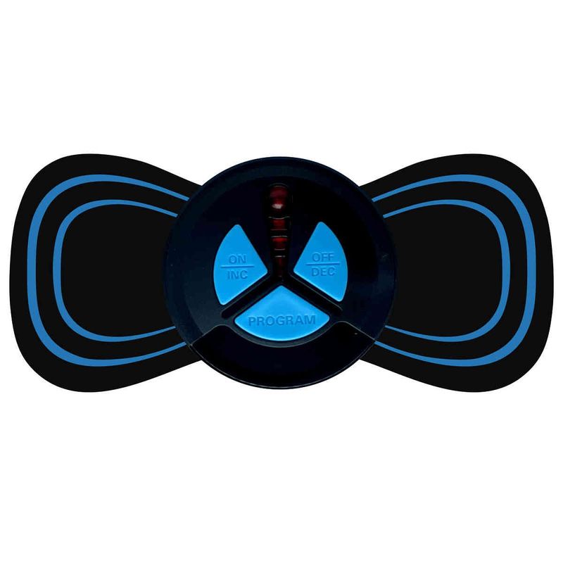 mini massageador grasep d-em09 preto e azul (mp)