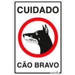 placa cão bravo bem fixa 20x30cm 6730 com 1 unidade (mp)