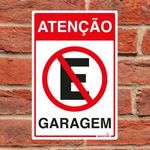 placa garagem bemfixa 20x30cm 6714 com 01 unidade (mp)