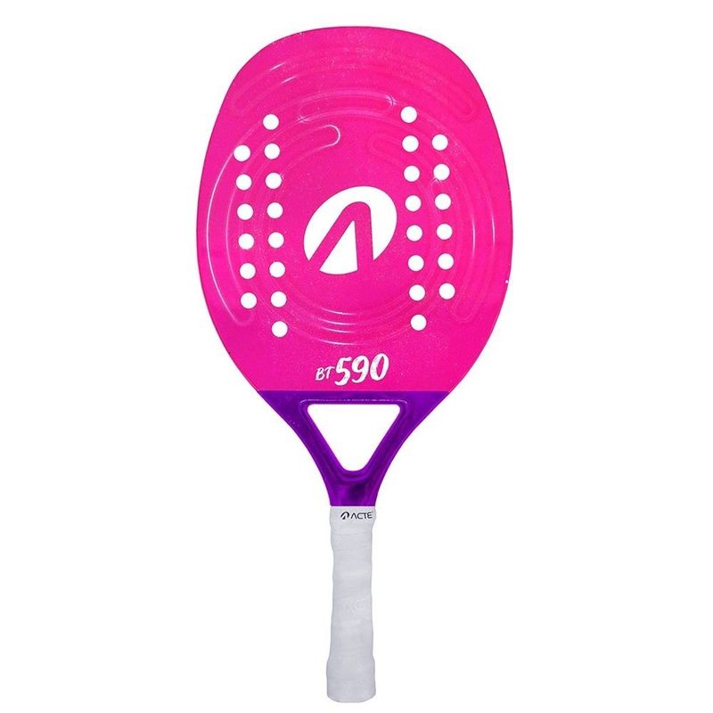 raquete beach tennis acte bt 590 rosa e roxo