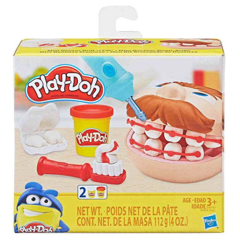 massinha hasbro play-doh mini classics brincando de dentista