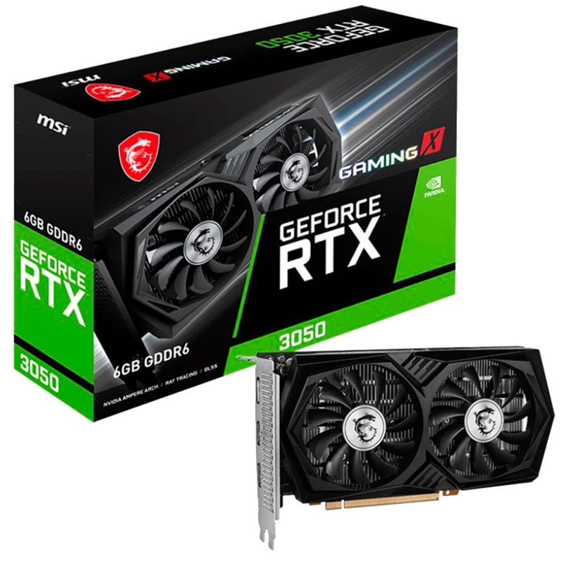 Placa de Vídeo MSI GeForce RTX 3050 Gaming X 6GB