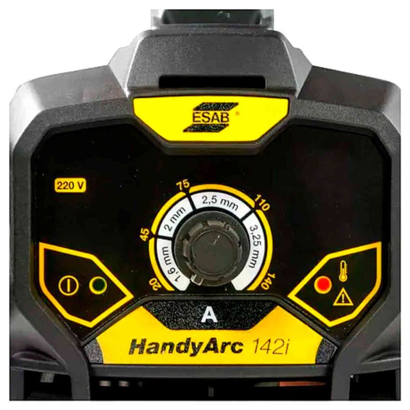 máquina de solda esab inversora 220v handyarc 142i (mp)