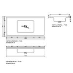 pia de mármore sintético decoralita 100x50 p105 branco gelo (mp)