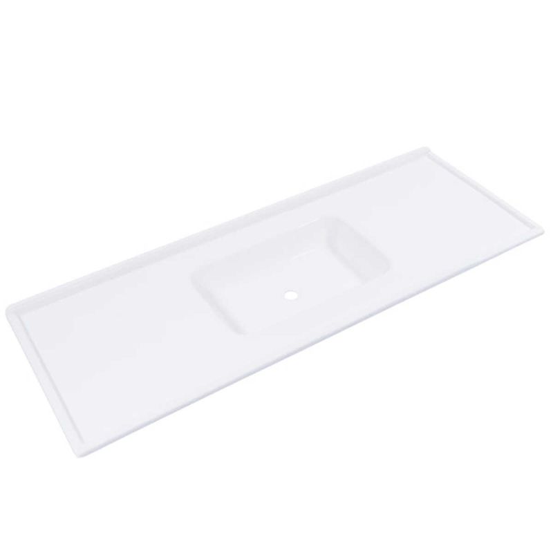 pia de mármore sintético decoralita 100x50 p105 branco gelo (mp)