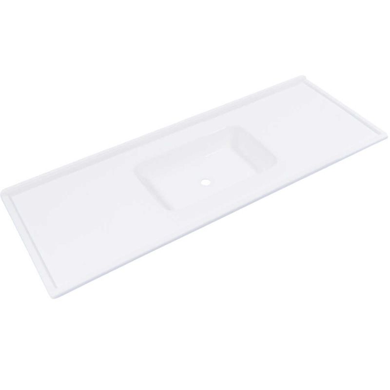 pia de mármore sintético decoralita 100x50 p105 branco gelo (mp)