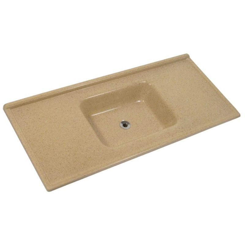 pia decoralita de mármore sintético 100x50 p105 marrom imperial (mp)
