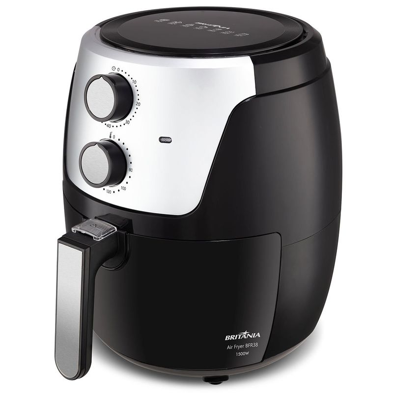 fritadeira britânia air fryer 4,2 litros 127v preta bfr38