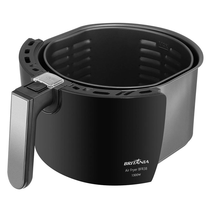 fritadeira britânia air fryer 4,2 litros 127v preta bfr38