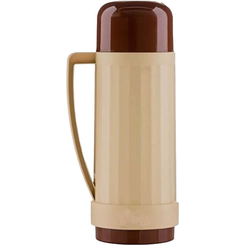 garrafa térmica aladdin 1 litro continental bege/marron 3027
