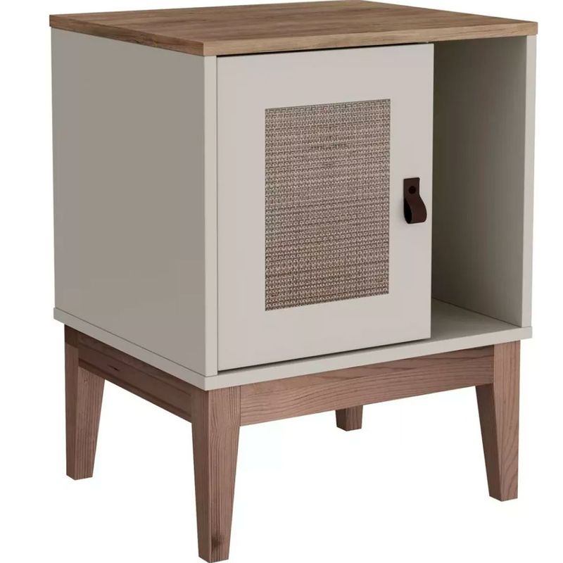 mesa lateral movelbento trama mb 1004 off white e freijó