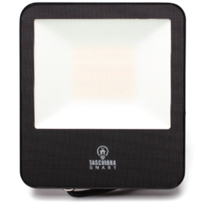 refletor taschibra smart wi-fi led 50w rgb+cct preto 3943 (mp)