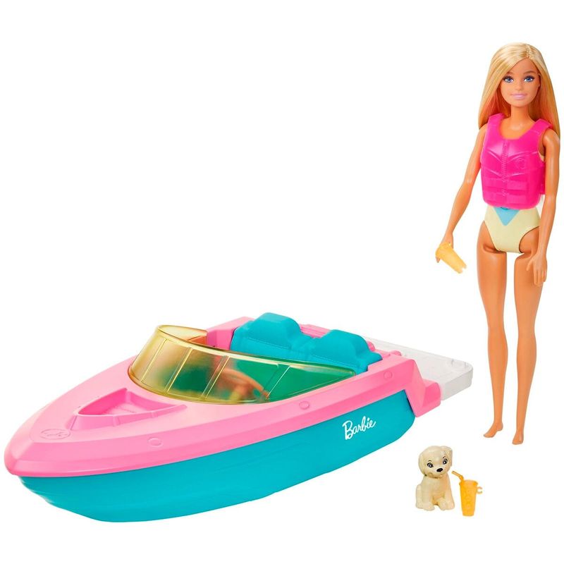 boneca mattel barbie com barco grg30
