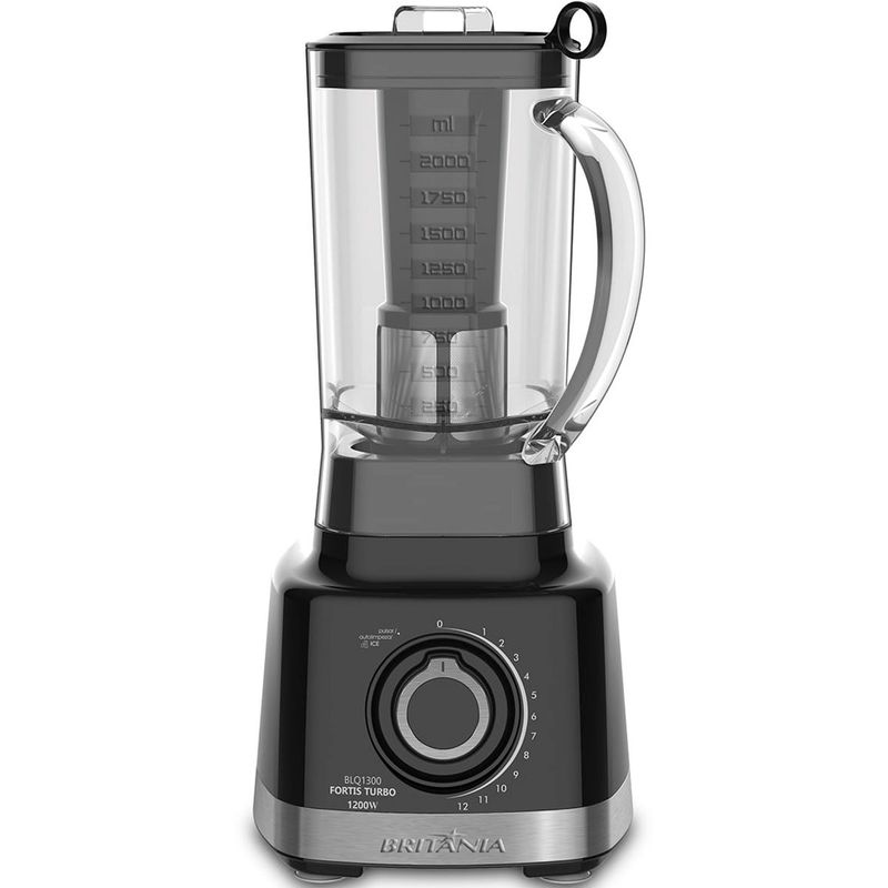 liquidificador britânia 1400w turbo 3 litros 127v preto blq1300p