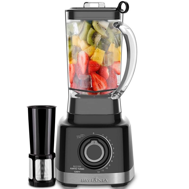 liquidificador britânia 1400w turbo 3 litros 127v preto blq1300p