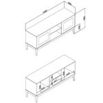 rack para tv movelbento trama off white e freijó mb 1003
