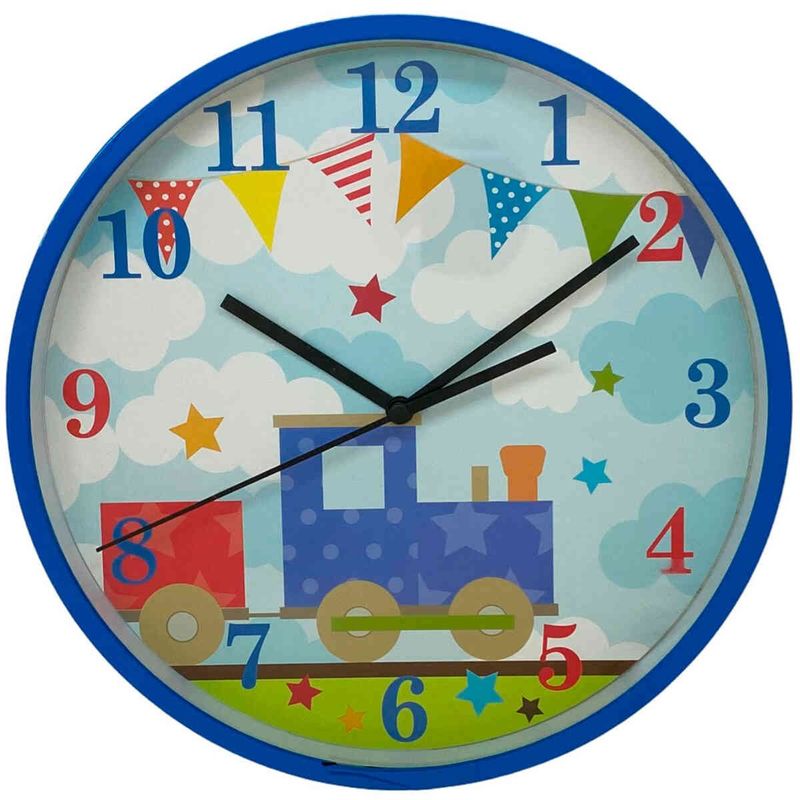 relógio de parede noritex kids azul 423-210646