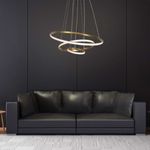 pendente taschibra led montreal 3000k 45w ouro fosco 3946(mp)