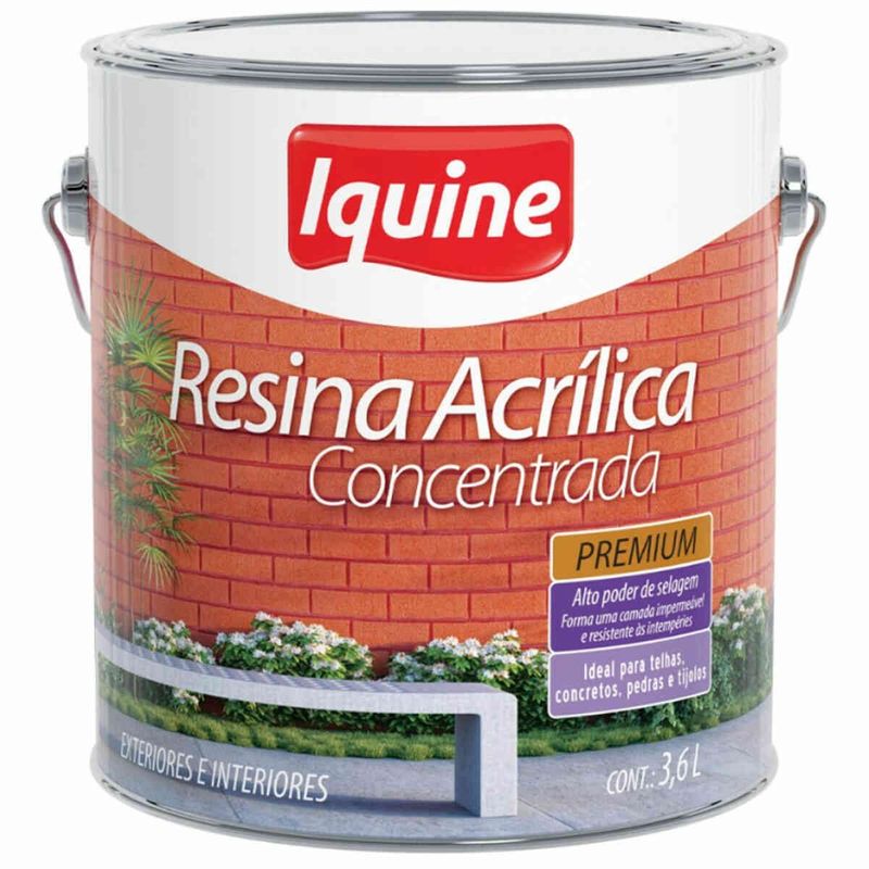 resina acrílica iquine concentrada incolor 3,6l (mp)