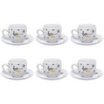 jogo de xícaras hauskraft para café 12 peças honey 90ml branco jgxc055