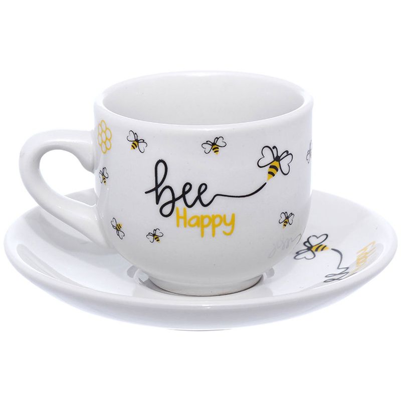 jogo de xícaras hauskraft para café 12 peças honey 90ml branco jgxc055