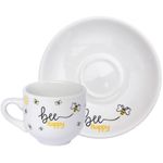 jogo de xícaras hauskraft para café 12 peças honey 90ml branco jgxc055