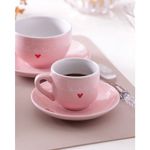 jogo de xícaras hauskraft para chá 6 peças lamour 160ml rosa jgch-044rs