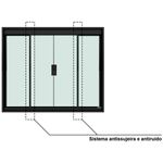 janela de correr blinglass 4 folhas em alumínio vidro 1500x1000mm preta (mp)