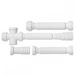 kit conexão blukit tubo extensivo sifão para cuba tripla branco (mp)