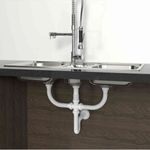 kit conexão blukit tubo extensivo sifão para cuba tripla branco (mp)
