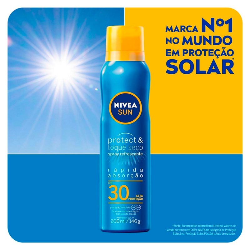 protetor solar corporal spray nivea sun protect&fresh fps30 200ml