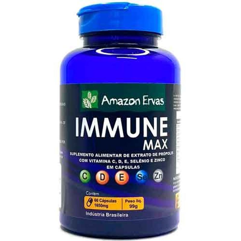 immune max 1650mg 60 cápssulas amazon ervas