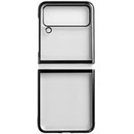 capinha de celular samsung z flip 4 new skin transparente e preto (mp)