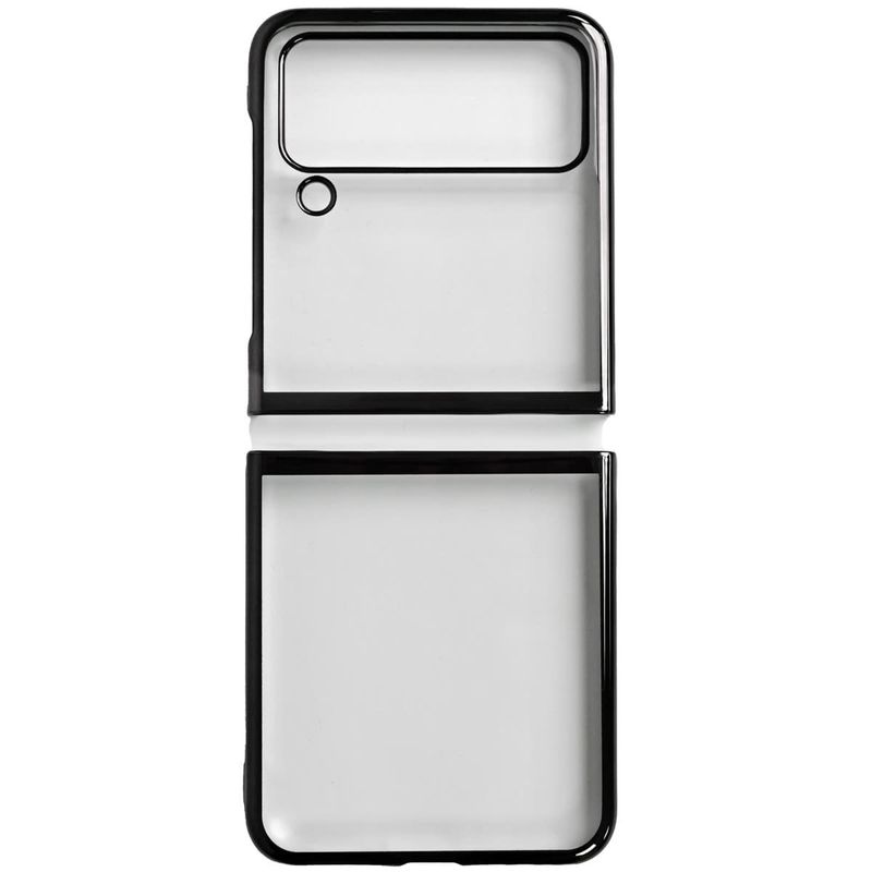 capinha de celular samsung z flip 4 new skin transparente e preto (mp)