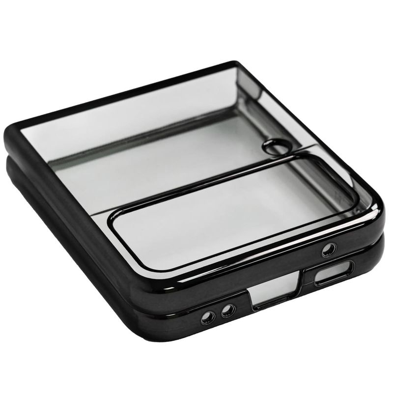 capinha de celular samsung z flip 4 new skin transparente e preto (mp)