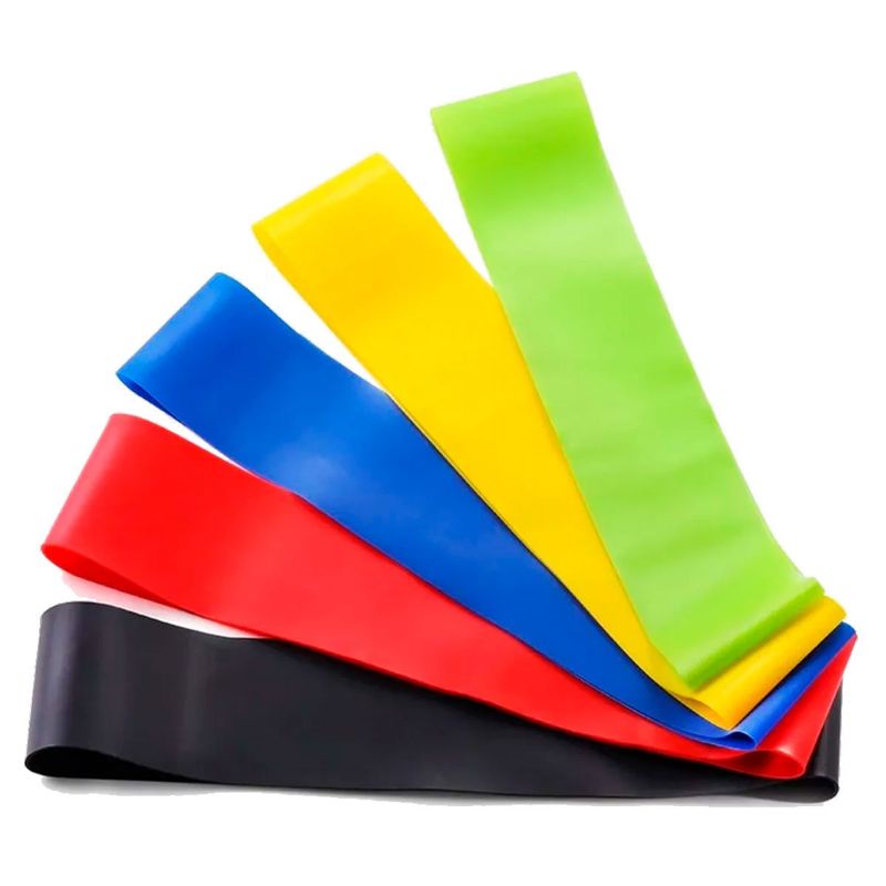 kit miniband faixa elástica para exercícios 5 unidades coloridos (mp)