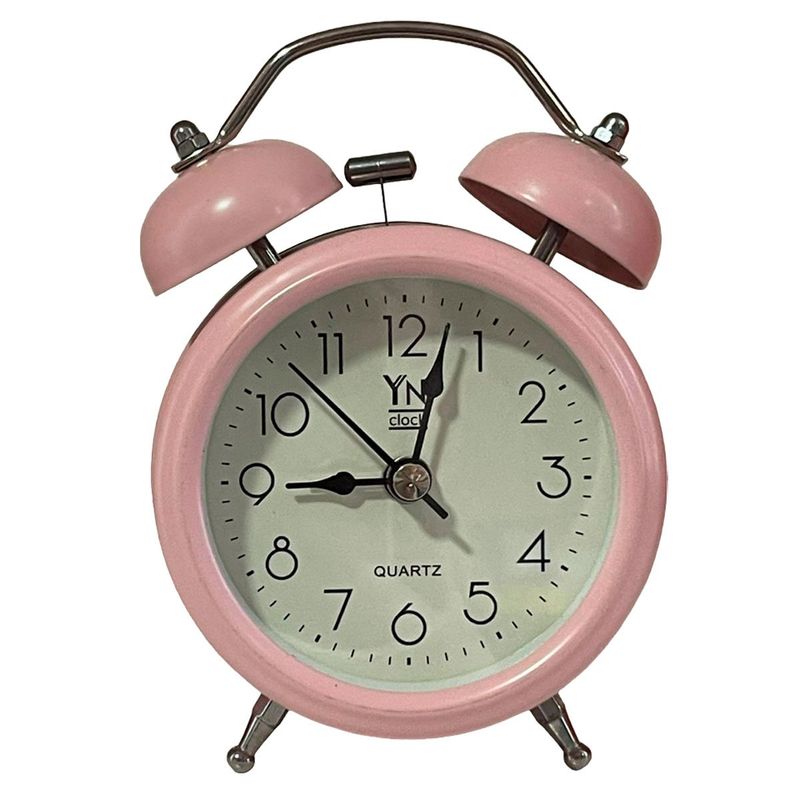 relógio de mesa yn clock despertador rosa (mp)