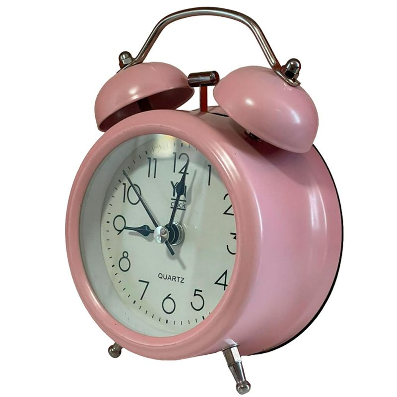 relógio de mesa yn clock despertador rosa (mp)