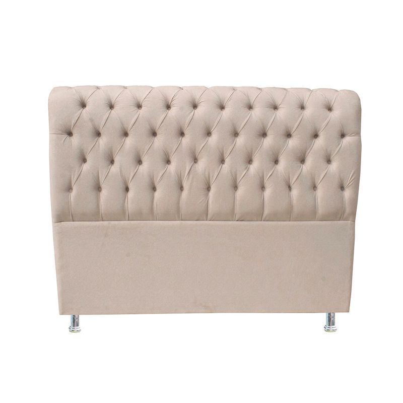 cabeceira bioflex cecilia capitonê c1748 bege 120x162x15cm