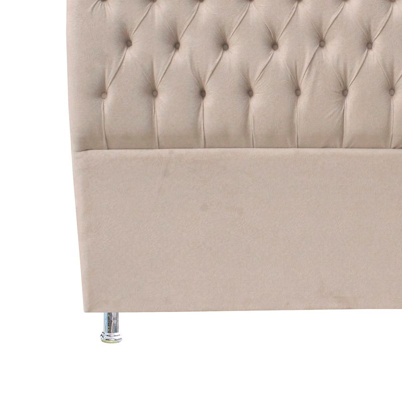 cabeceira bioflex cecilia capitonê c1748 bege 120x162x15cm