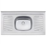 pia 1 cuba tramontina aço inox standard 105x52cm 93040/527
