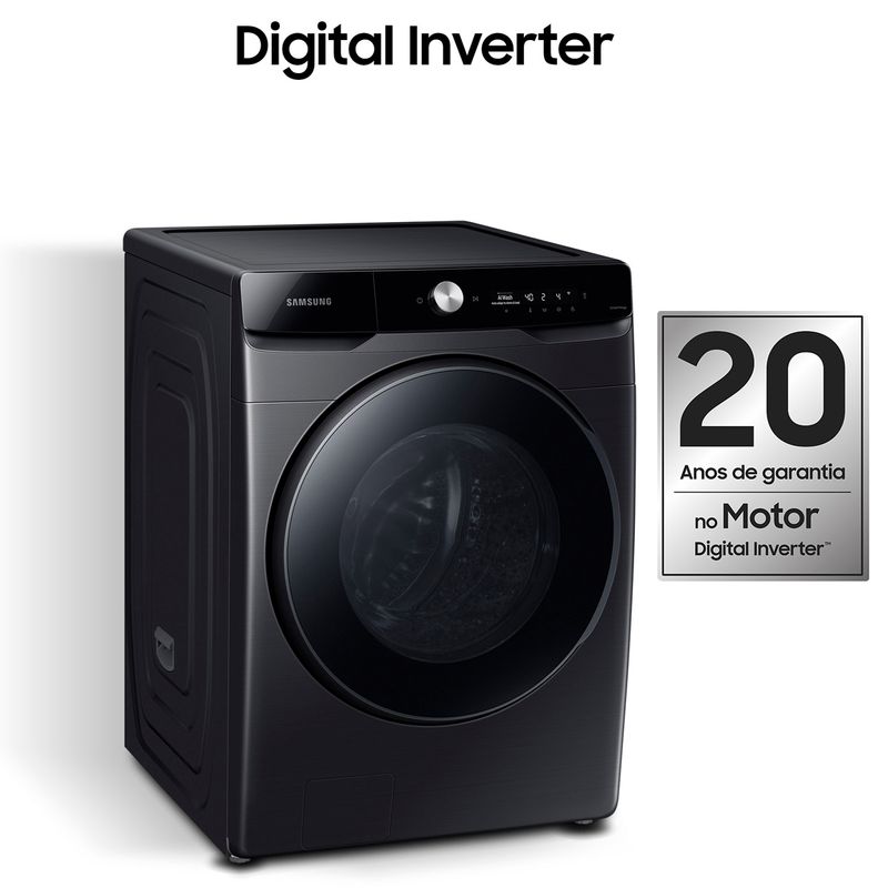 lava e seca 18kg samsung 127v inox wd18t6500gv/az