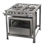 fogão industrial 4 bocas tron forno grafite 51090164