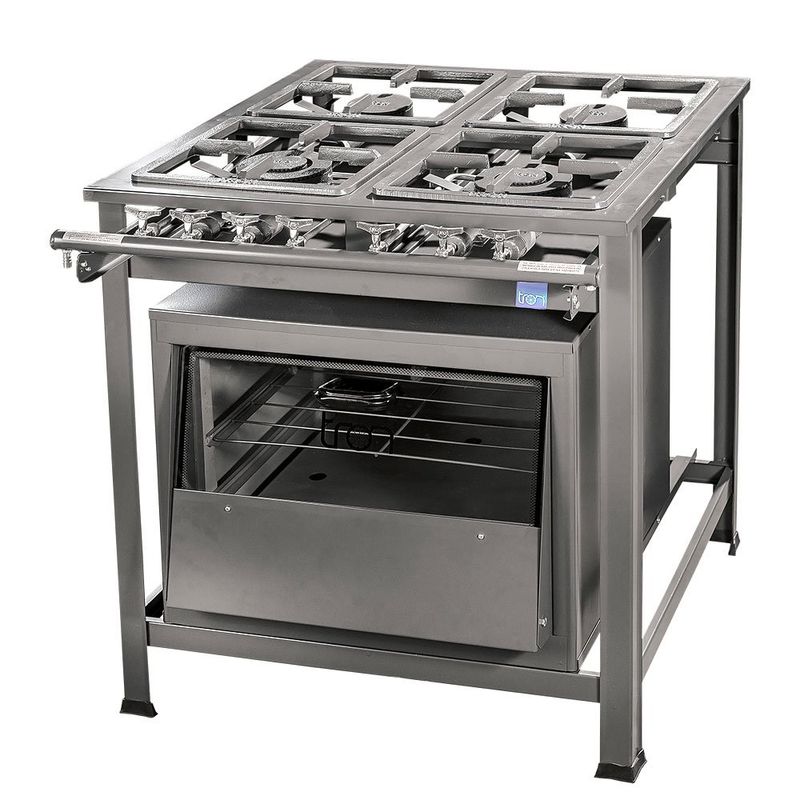 fogão industrial 4 bocas tron forno grafite 51090164