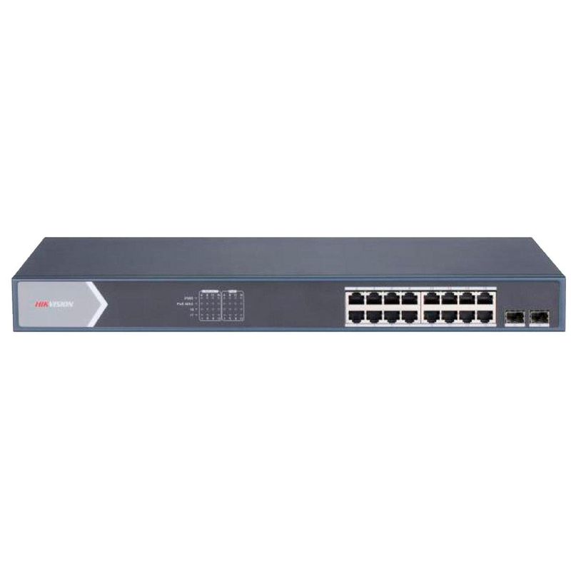 switch hikvision 16 portas ge poe 1ge/sfp 130w unm (mp)