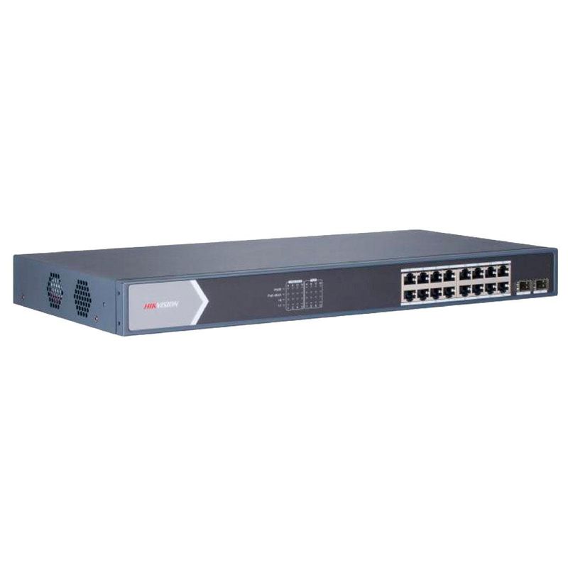 switch hikvision 16 portas ge poe 1ge/sfp 130w unm (mp)