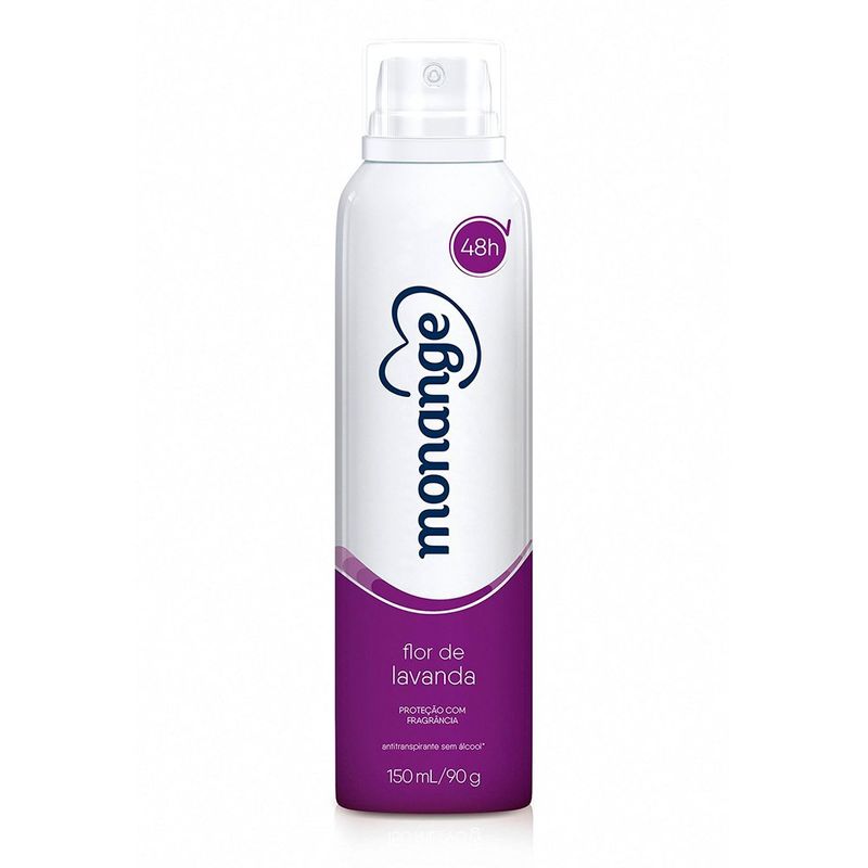 desodorante aerosol antitranspirante monange flor de lavanda 90g