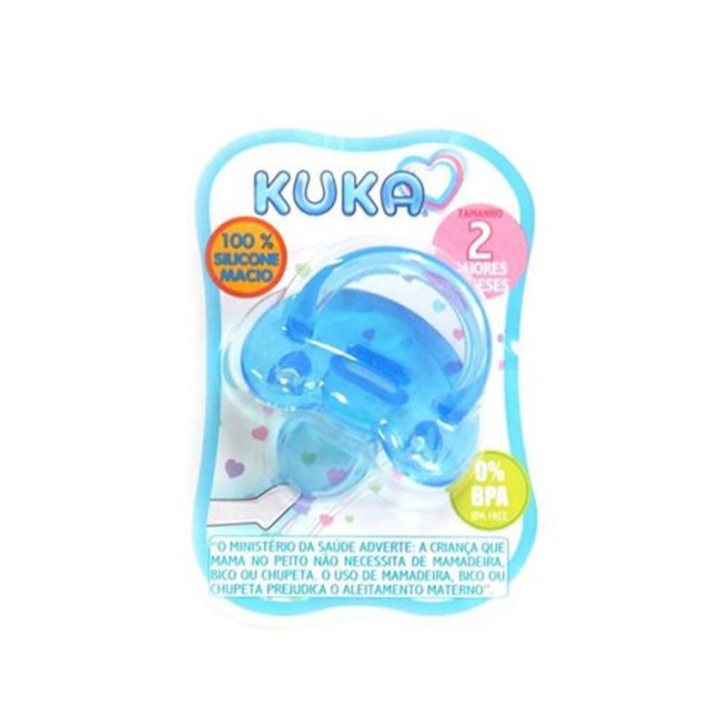 chupeta silicone soft ortodontica 2 kuka azul