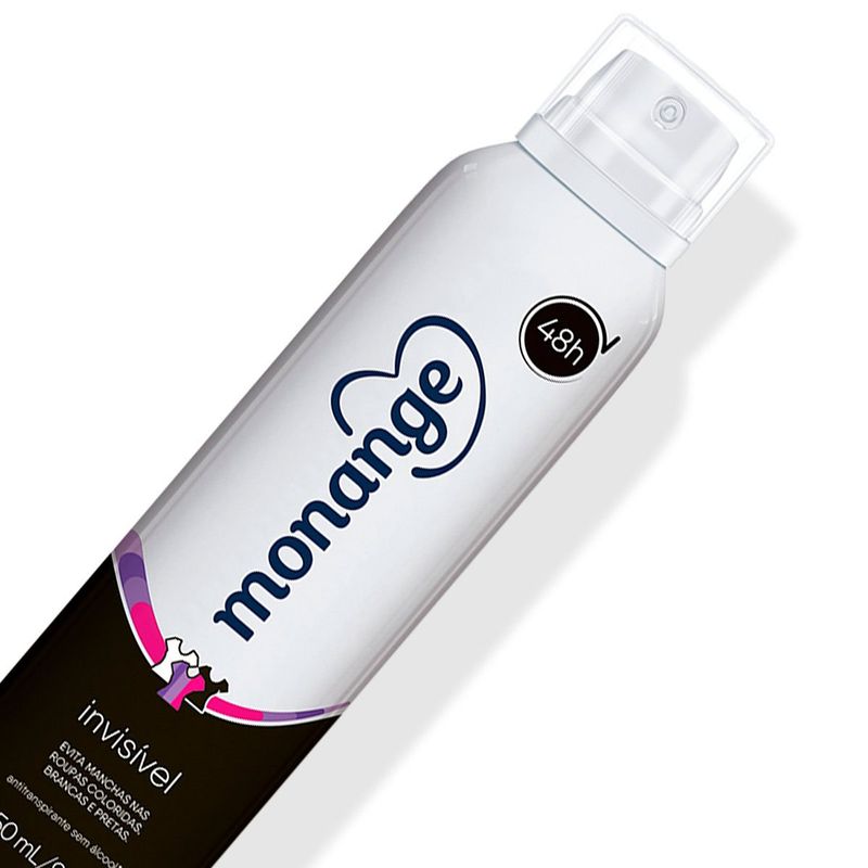 desodorante aerosol monange antitranspirante invisível 90g